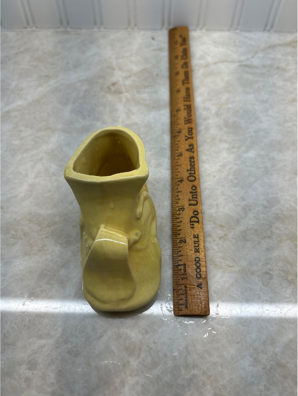 McCoy Pottery Yellow Baby Bootie Shoe Planter